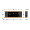Sined-Mobile-Arosio-150-Antracite-Mobile-In-Legno-Grigio-Scuro-Raffinato-Ed-Elegante-Mobile-Con-Finiture-Struttura-e-Ante-In-Grafite-Ral-7022-Piano-e-Base-In-Tacande-Fatto-a-Mano-Per-Gli-Interni