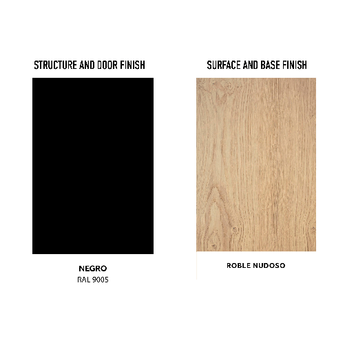 Sined-Mobile-Arosio-108-Nero-Mobile-In-Legno-Nero-Raffinato-Duraturo-Ed-Elegante-Mobile-Con-Struttura-e-Ante-Legno-Nero-Ral-9005-Piano-e-Base-Rovere-Fatto-a-Mano-In-Europa-Per-Ambienti-Interni