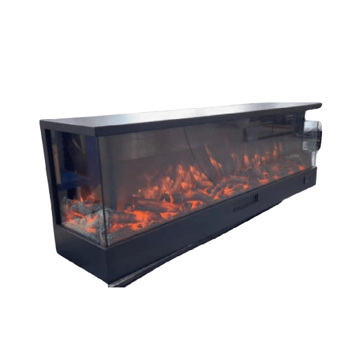Sined Caminetto Merano Caminetto Elettrico Da Incasso e Appoggio Da 108 Cm Con Potenza 1500w Nero