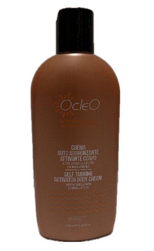 CREMA-AUTO-ABBRONZANTE-ATTIVANTE-CORPO-CON-STIMOLATORE-DI-MELANINA-OCLEO--250-ML