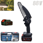 MINI SEGA ELETTRICA A BATTERIA 88V MOTOSEGA 6" CATENA POTATURA RAMI 2 BATTERIE