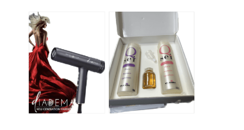 PHON-RETRO--EXCELSA-DIADEMA-CON-DIFFUSORE-E-DUE-BECCUCCI-PIU--Q6-HAIR-REPAIR-SYSTEM-ELGON