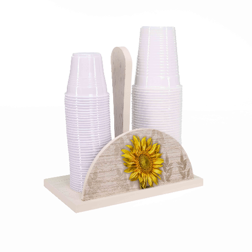 Lupia---Set-3-pezzi-Porta-Bicchieri-Porta-Tovaglioli-e-Porta-Rotolo-in-legno-SHABBY-GIRASOLE