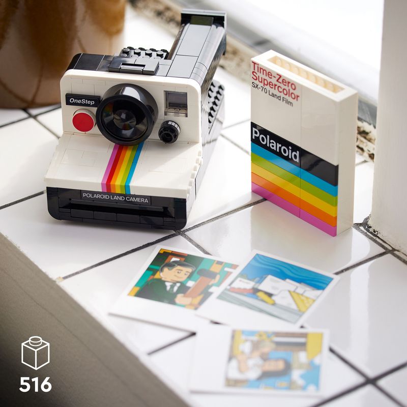 LEGO-Ideas-Fotocamera-Polaroid-OneStep-SX-70-21345-Modellismo-da-Costruire-per-Adulti-Regali-Creativi-Oggetti-da-Collezione