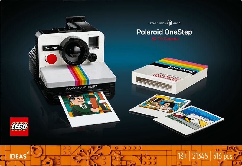 LEGO-Ideas-Fotocamera-Polaroid-OneStep-SX-70-21345-Modellismo-da-Costruire-per-Adulti-Regali-Creativi-Oggetti-da-Collezione