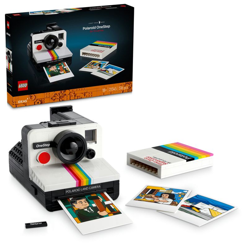 LEGO-Ideas-Fotocamera-Polaroid-OneStep-SX-70-21345-Modellismo-da-Costruire-per-Adulti-Regali-Creativi-Oggetti-da-Collezione