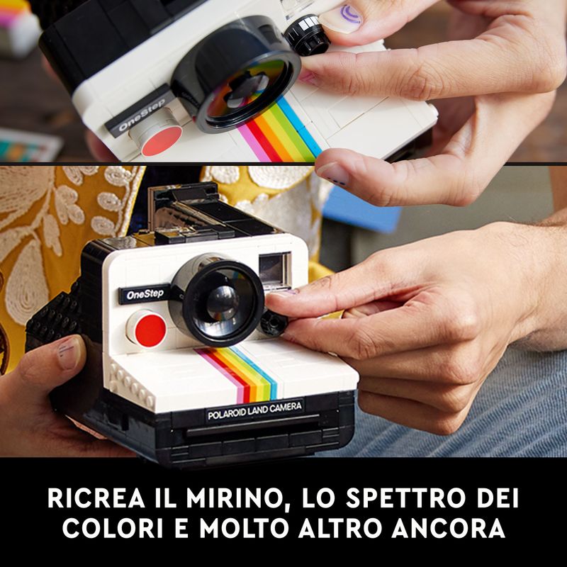 LEGO-Ideas-Fotocamera-Polaroid-OneStep-SX-70-21345-Modellismo-da-Costruire-per-Adulti-Regali-Creativi-Oggetti-da-Collezione