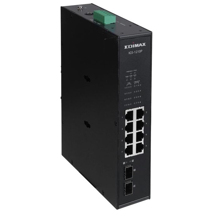 Edimax IGS-1210P switch di rete Non gestito Gigabit Ethernet (10/100/1000) Supporto Power over Ethernet (PoE) Nero