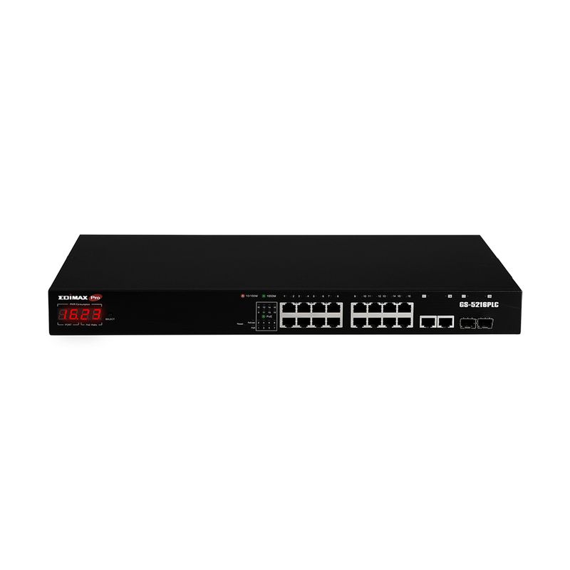 Edimax-GS-5216PLC-Switch-di-Rete-Gigabit-Ethernet-10-100-1000-Supporto-Power-over-Ethernet-Nero