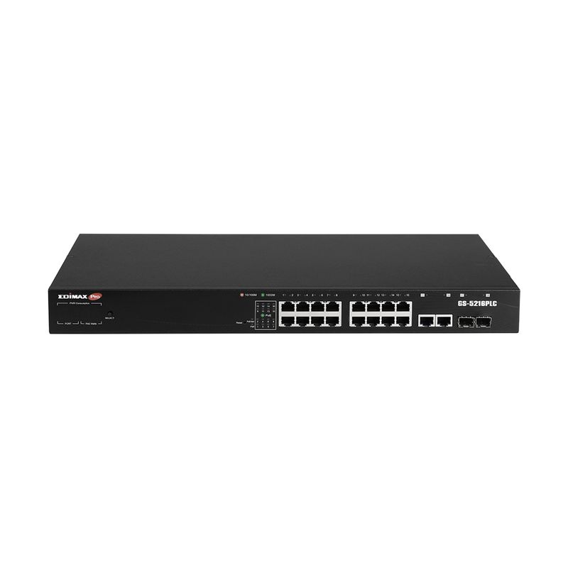 Edimax-GS-5216PLC-Switch-di-Rete-Gigabit-Ethernet-10-100-1000-Supporto-Power-over-Ethernet-Nero