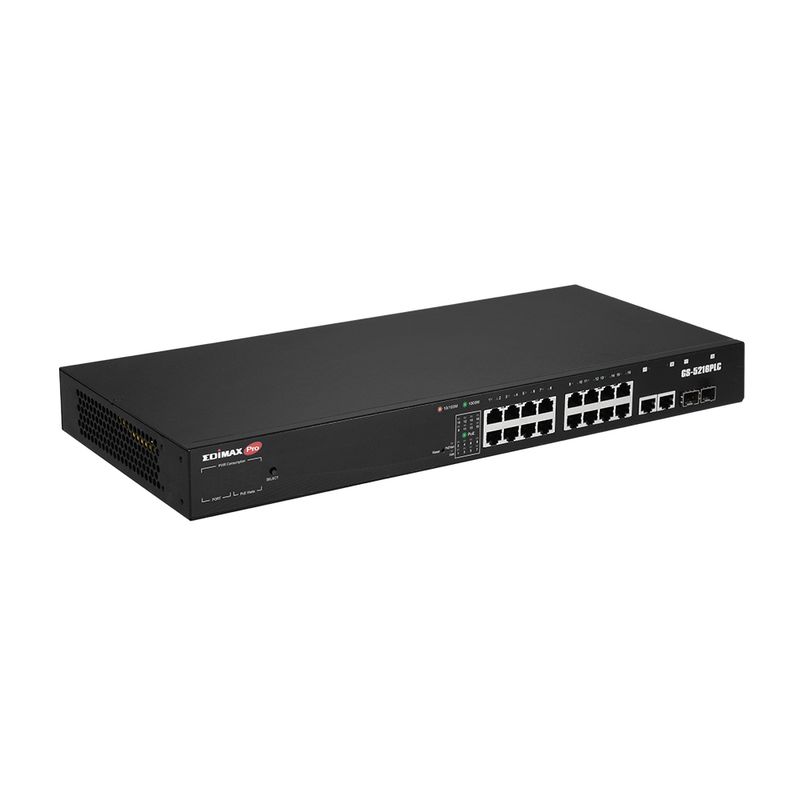 Edimax-GS-5216PLC-Switch-di-Rete-Gigabit-Ethernet-10-100-1000-Supporto-Power-over-Ethernet-Nero