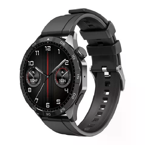 XO WATCH4 Smartwatch Schermo Rotondo 1.43 AMOLED - Chiamate BT - Multisport - IP68 - Nero