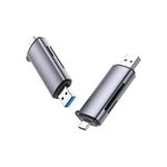 Ugreen Lettore di Schede Usb-Micro-Usb SD-Micro SD Argento