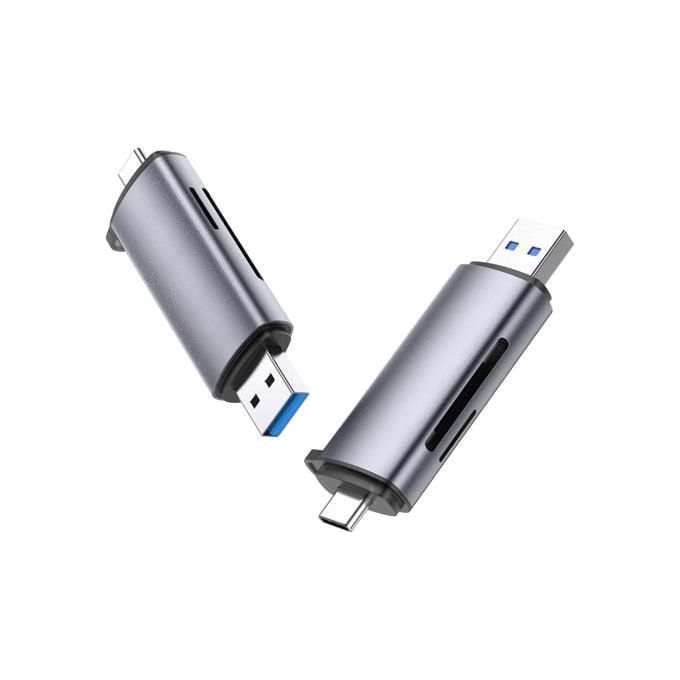 Ugreen-Lettore-di-Schede-Usb-Micro-Usb-SD-Micro-SD-Argento