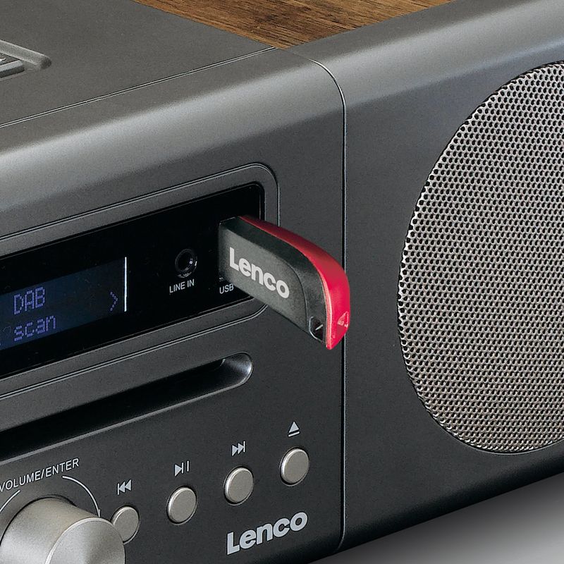 Lenco-MC-175-Impianto-Compatto-Dab-e-FM-Lettore-CD-MP3-Bluetooth-2-x-USB-Caricatore-Qi-Argento