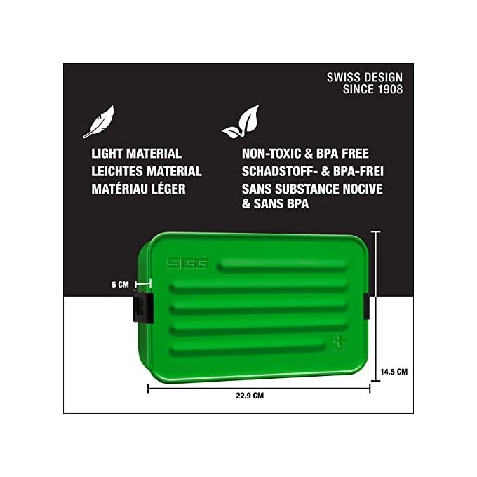 Sigg-Bottles-Metal-Box-Plus-L-Green-Lunch-Box-1.2-Litri