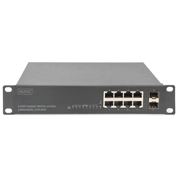 Digitus-DN80119-Switch-Gigabit-8-Porte-10-Pollici-Non-Gestito-2-UpLink