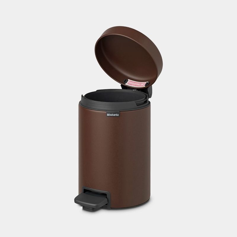 Brabantia-Pattumiera-a-Pedale-Newicon-3-Litri-Mineral-Marrone