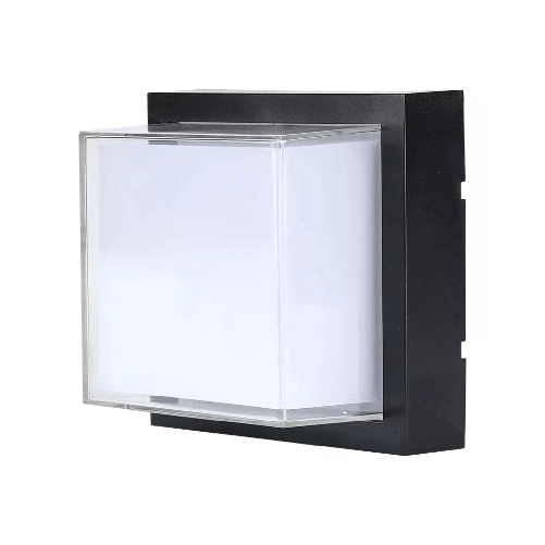 V-TAC Lampada LED da Muro Quadrata 12W Colore Nero 3000K IP65