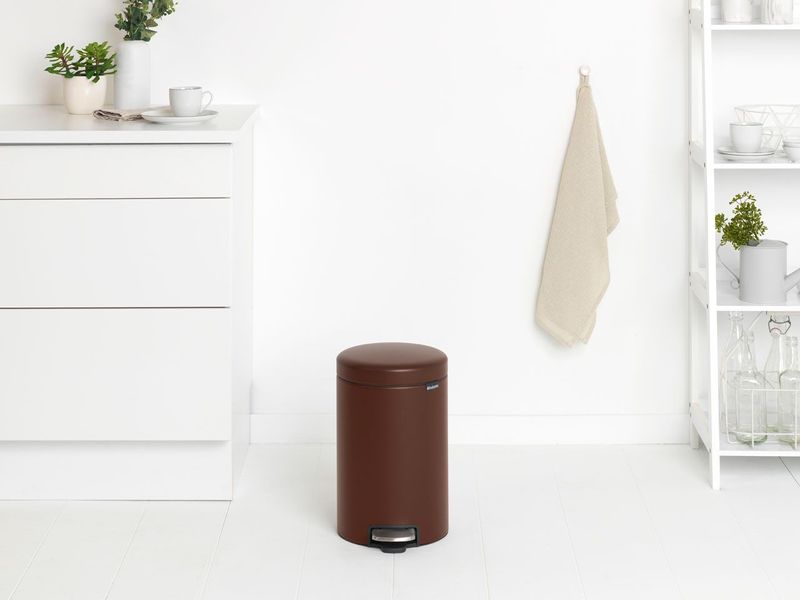 Brabantia-Pattumiera-a-Pedale-Newicon-12-Litri-Marrone