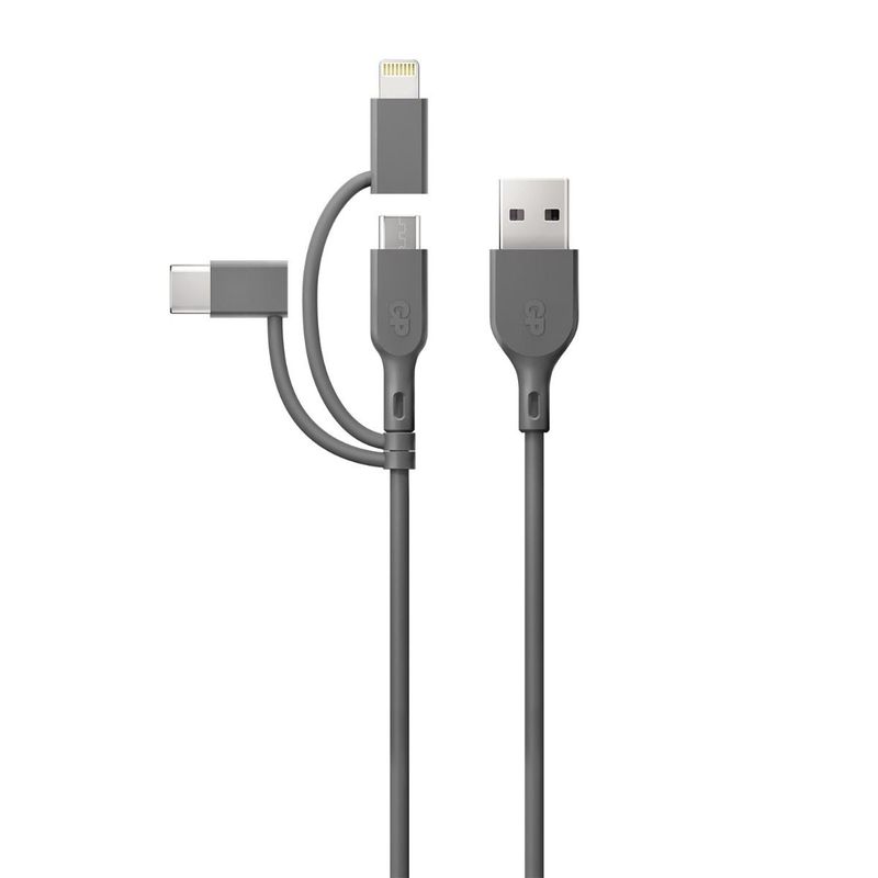 GP-CY1N-Cavo-Ricarica-e-Dati-1mt-3in1-USB-A-su-Micro-USB-C-Light