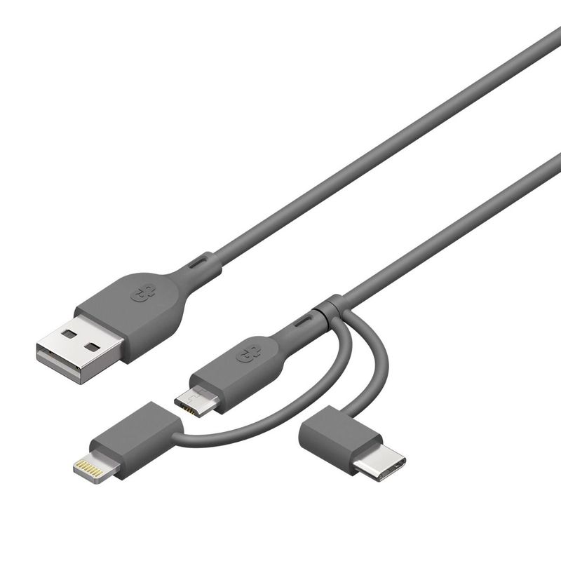 GP-CY1N-Cavo-Ricarica-e-Dati-1mt-3in1-USB-A-su-Micro-USB-C-Light