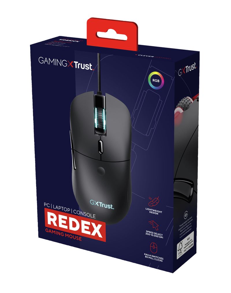 Trust-GXT-981-Redex-Mouse-Mano-Destra-USB-Tipo-A-Ottico-10000-DPI