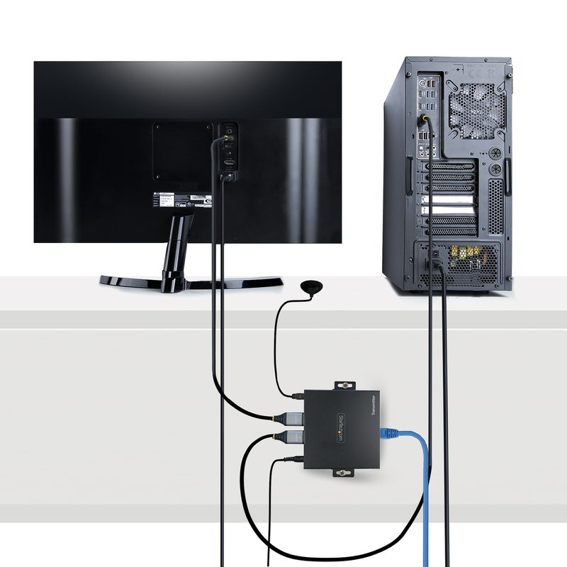 Startech.com-Extender-Hdmi-4k-su-Cavo-Ethernet-Cat5-cat6-Completo-di-Trasmettitore-e-Ricevitore
