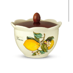 NUOVA CER Biscottiera ceramica decoro limoni Nuova cer