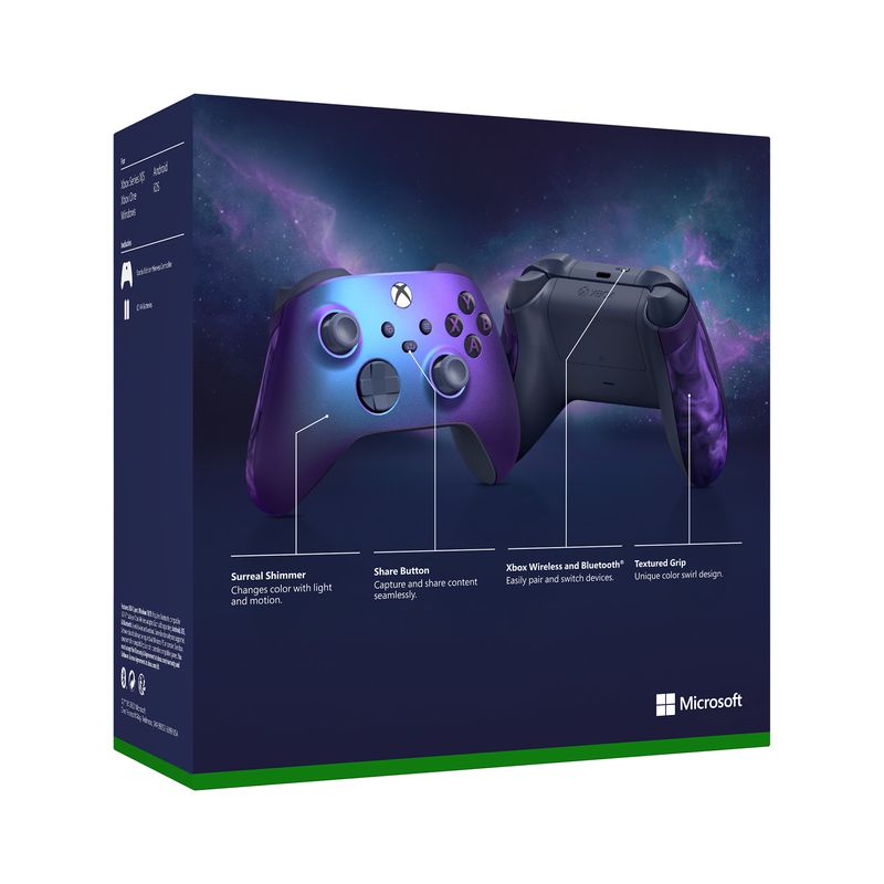 Microsoft-Qau-00087-Periferica-di-Gioco-Blu-Bianco-Bluetooth-Gamepad-Analogico-Digitale-Android-per-Xbox-PC
