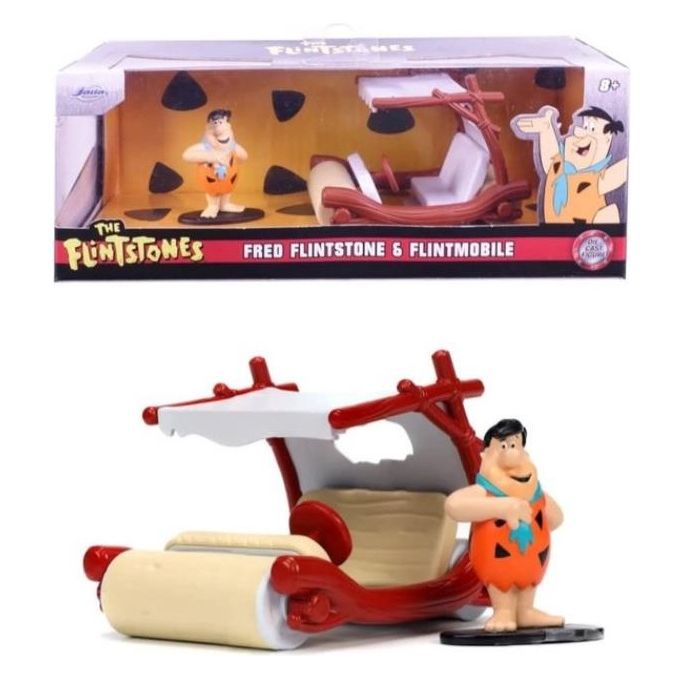 Jada-The-Flintsones-Fred-Flintstone-con-Family-Car-Scala-1-32