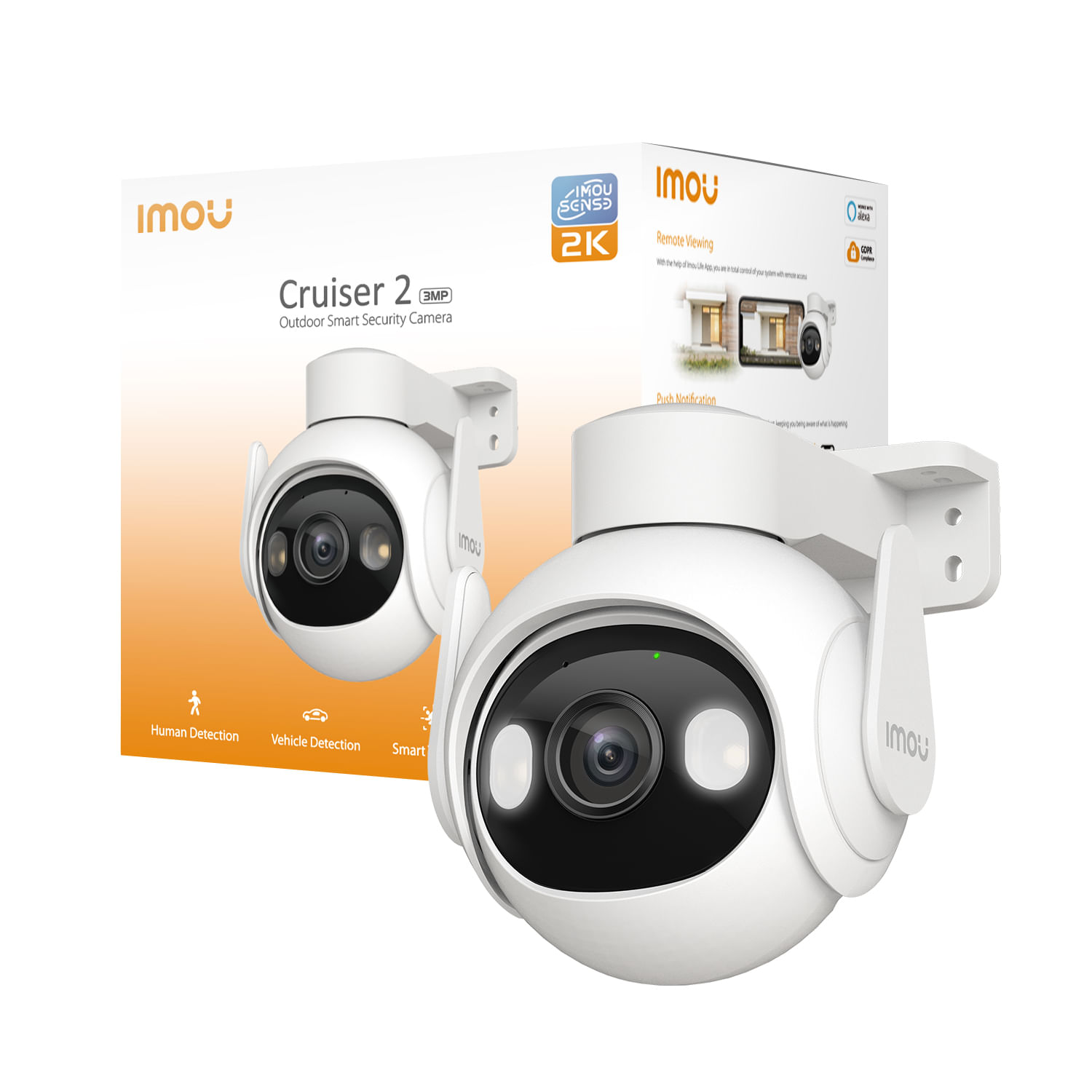 Telecamera Motorizzata Imou Cruiser SE+ 2MP Full HD 1080p, Con Visione Notturna A Colori, Sirena E Riflettore, Per Esterno IP66