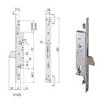 Cisa 46820-25-0 Serratura Infilare Montanti Alluminio