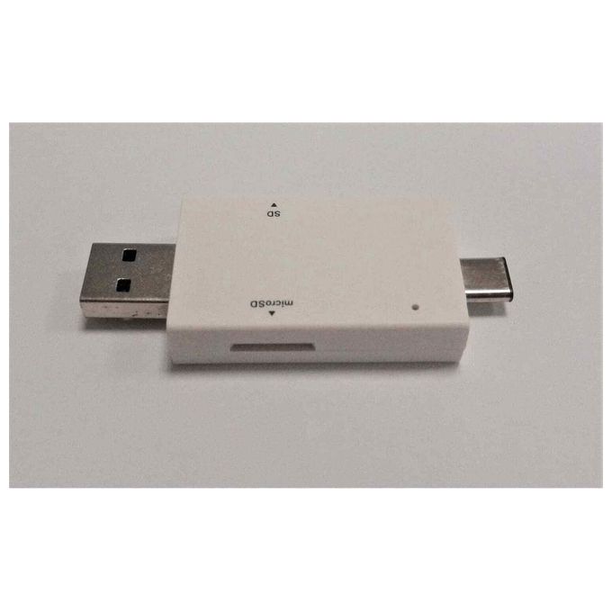 REPORTER Lettore di Memory Card Micro-SD con Doppio Attacco Usb-Usb-c per Telefoni e Smartphone
