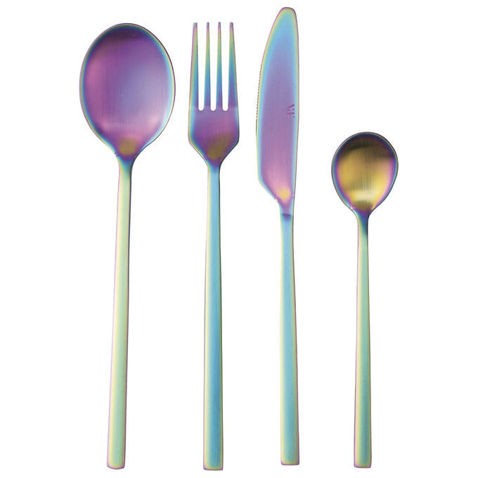 Set-24-posate-arcobaleno-in-acciaio-opaco-Stylo