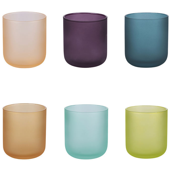 Set-6-bicchieri-acqua-300-ml-in-vetro-effetto-frosted-Color-Shock