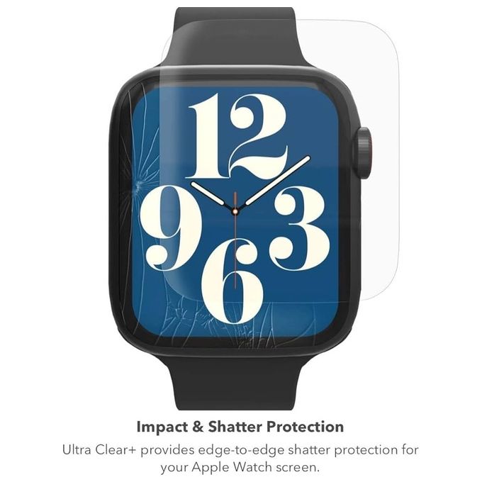 Zagg Proteggi Schermo HD Clear Protect per Smartwatch Accessorio Compatto per Apple Watch con Massima Trasparenza e Resistenza ai Graffi