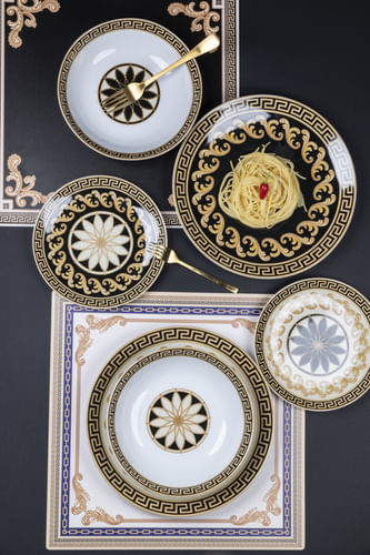 Servizio-piatti-18-pezzi-in-porcellana-2-posti-tavola-diversi-Domina