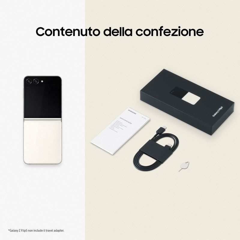 Samsung-Galaxy-Z-Flip5-5G-8Gb-256Gb-3.4---6.7---Amoled-120Hz-Dual-Sim-Cream-Italia