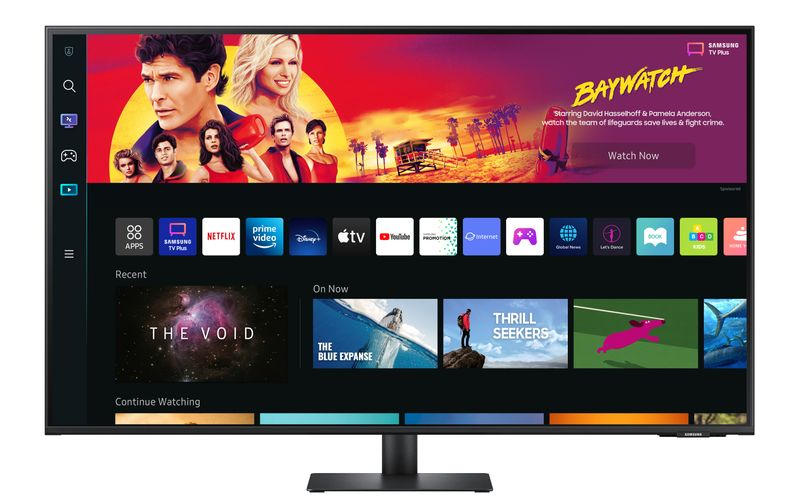 Smart-Monitor-M7--S43BM700--Flat-43---3840x2160--UHD-4K--Piattaforma-Smart-TV--Amazon-Video-Netflix--Airplay-Mirroring-Office-365-Wireless-Dex-Casse-Integrate-WiFi-HDMI-USB-Type-C