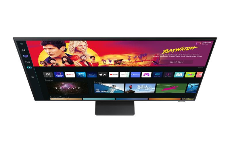 Smart-Monitor-M7--S43BM700--Flat-43---3840x2160--UHD-4K--Piattaforma-Smart-TV--Amazon-Video-Netflix--Airplay-Mirroring-Office-365-Wireless-Dex-Casse-Integrate-WiFi-HDMI-USB-Type-C