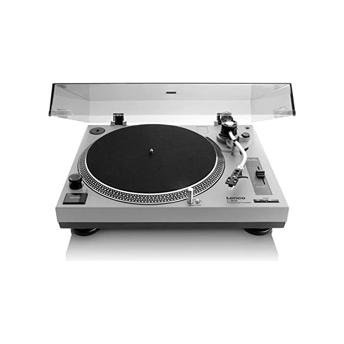 Lenco-L-3810-Giradischi-con-Azionamento-Diretto-Grigio-Opaco