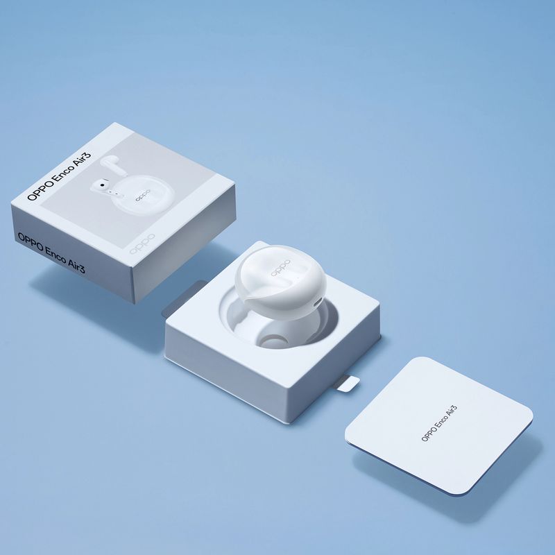 Oppo-Enco-Air3-Auricolari-True-Wireless-Bluetooth-5.3-Cancellazione-del-rumore-Bianco
