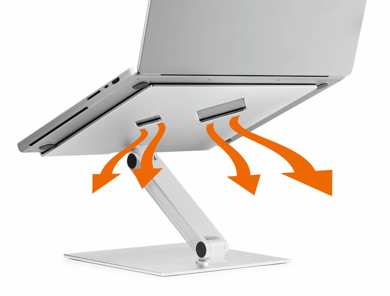 Durable-Laptop-Stand-Rise-Supporto-per-Laptop-Argento
