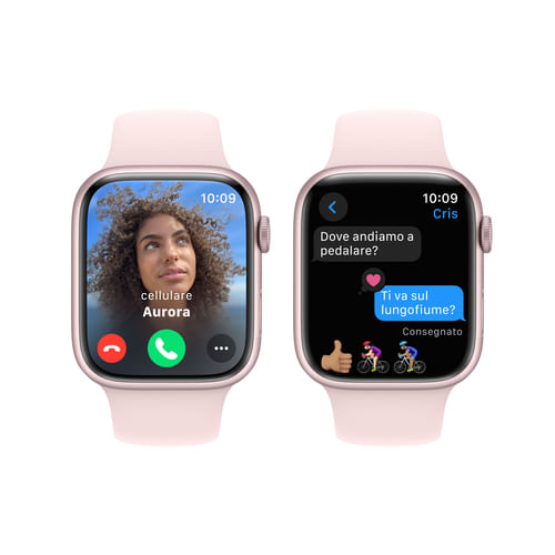 Apple-Watch-9-45mm-GPS-Cassa-in-alluminio-rosa-con-cinturino-Sport-Rosa-confetto-S-M-Italia