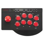 Subsonic-SA5662-periferica-di-gioco-Nero-Rosso-Bluetooth-USB-Fight-stick-PlayStation-4