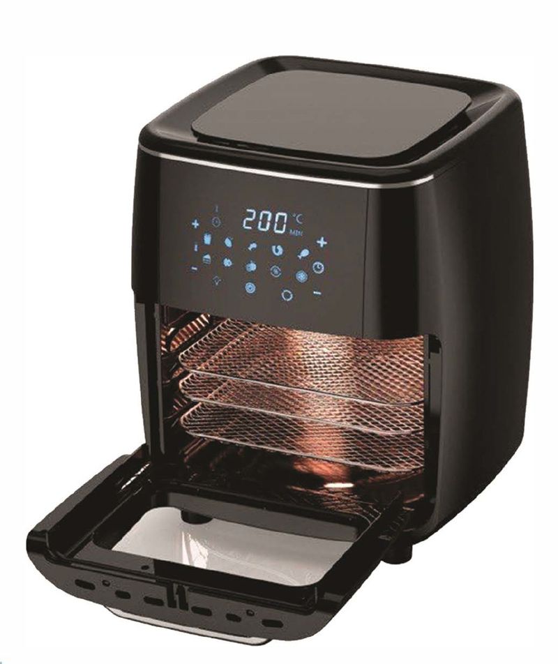 Pyramidea-AF1208-Friggitrice-ad-Aria-Calda-12-Litri-Indipendente-1700W-Nero