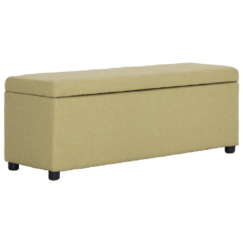 VidaXL Panca con Vano Portaoggetti 116 cm Verde in Poliestere