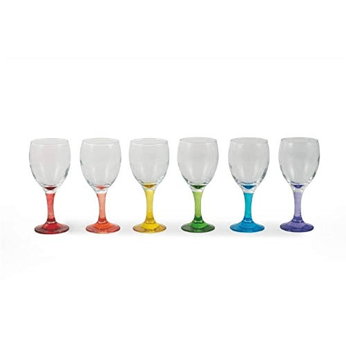 Set-6-calici-in-vetro-con-base-colorata-300ml-Valencia-Color