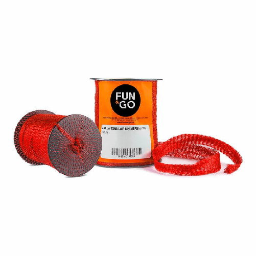 Fun&Go Rete tubolare per imballaggi Fun&amp;Go Universal-100 Rosso 25 m